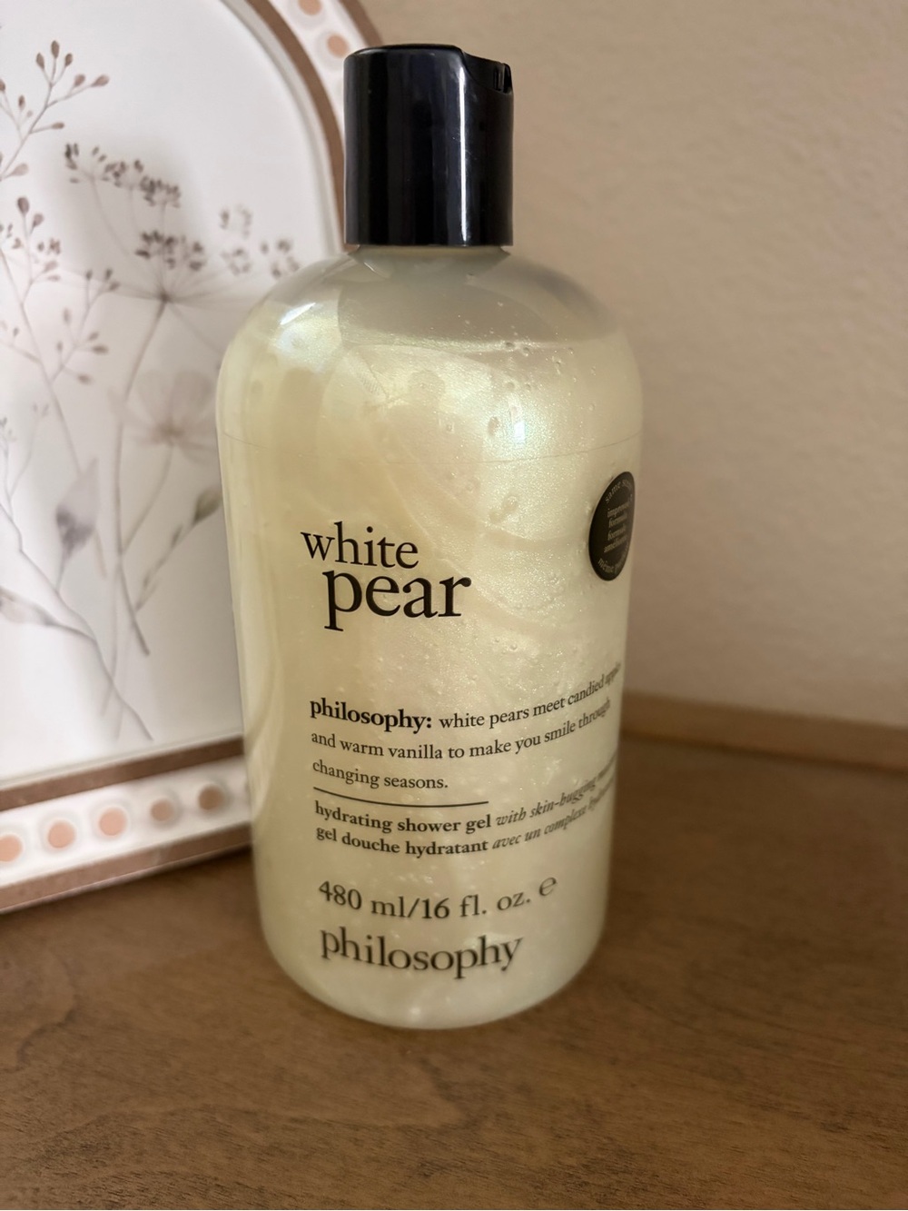 Philosophy White Pear Shimmer Hydrating Shower Gel - Pearl/Black Cap